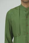 Dhruv Vaish Green Textured Kurta Set at Aza Fashions Dhruv Vaish_Green Textured Kurta Set_at_Aza_Fashions