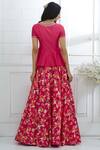Shop_Mandira Wirk_Pink Chanderi Lehenga Set_at_Aza_Fashions