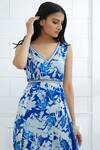 Shop_Mandira Wirk Resort_Blue Chiffon Printed Maxi Dress_Online_at_Aza_Fashions