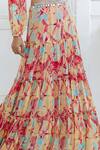 Buy_Mandira Wirk - Indian_Multi Color Chiffon Halter Printed Lehenga Set _Online_at_Aza_Fashions