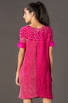 Shop_Twenty Nine_Pink Silk Round Bandhani Dress _at_Aza_Fashions
