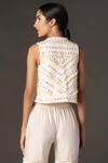 Shop_Twenty Nine_White Silk Chanderi Jacket_at_Aza_Fashions