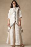 Buy_Twenty Nine_White Georgette Mirror Work Jacket_at_Aza_Fashions