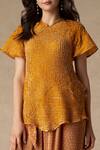 Buy_Twenty Nine_Yellow Silk Bandhani Top_Online_at_Aza_Fashions
