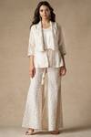 Buy_Twenty Nine_White Chanderi Short Jacket_Online_at_Aza_Fashions
