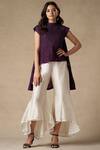 Buy_Twenty Nine_Purple Silk Round Bandhani Top _at_Aza_Fashions