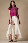 Buy_Twenty Nine_Pink Silk Round Bandhani Top For Women_at_Aza_Fashions