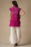 Shop_Twenty Nine_Pink Silk Round Bandhani Top For Women_at_Aza_Fashions