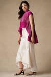 Twenty Nine_Pink Silk Round Bandhani Top For Women_Online_at_Aza_Fashions