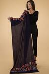 Buy_Talking Threads_Blue Embroidered Pashmina Stole _Online_at_Aza_Fashions