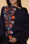 Shop_Talking Threads_Blue Embroidered Pashmina Stole _Online_at_Aza_Fashions