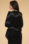 Shop_Talking Threads_Black Embroidered Pashmina Stole_at_Aza_Fashions