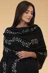 Shop_Talking Threads_Black Embroidered Pashmina Stole_Online_at_Aza_Fashions