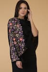 Buy_Talking Threads_Black Embroidered Pashmina Stole_at_Aza_Fashions