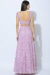 Shop_Nadine Dhody_Purple Embellished Lehenga Set_at_Aza_Fashions