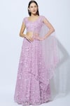 Nadine Dhody_Purple Embellished Lehenga Set_Online_at_Aza_Fashions