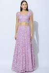 Buy_Nadine Dhody_Purple Embellished Lehenga Set_Online_at_Aza_Fashions