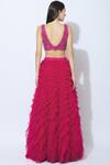 Shop_Nadine Dhody_Pink Tulle Embellished Lehenga Set_at_Aza_Fashions