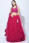 Buy_Nadine Dhody_Pink Tulle Embellished Lehenga Set_Online_at_Aza_Fashions