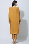 Shop_Virtuoso by Mekha and Anurag_Yellow Chanderi Round Embroidered Kurta  _at_Aza_Fashions