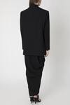 Shop_Masaba_Black Suiting Draped Skirt Set_at_Aza_Fashions