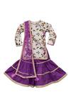 Buy_Fayon Kids_Purple Kurta Cotton Printed Sharara Set _at_Aza_Fashions