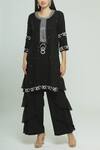 Buy_Neeta Lulla_Black Georgette Embroidered Kurta Set_at_Aza_Fashions