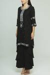 Neeta Lulla_Black Georgette Embroidered Kurta Set_Online_at_Aza_Fashions