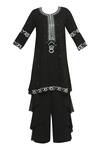 Buy_Neeta Lulla_Black Georgette Embroidered Kurta Set_Online_at_Aza_Fashions