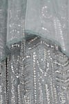 Neeta Lulla_Grey Embroidered Kurta Lehenga Set_at_Aza_Fashions