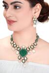 Shop_Joules By Radhika_Gold Plated Stones Necklace Set_at_Aza_Fashions