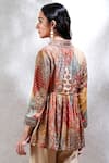 Shop_Ritu Kumar_Multi Color Viscose Bamberg V Neck Printed Short Kurta _at_Aza_Fashions