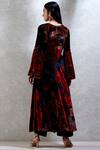 Shop_Ritu Kumar_Black Silk Velvet Round Printed Kurta Set_at_Aza_Fashions