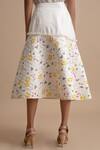 Shop Kanelle Off White Silk Printed Skirt at Aza Fashions Shop_Kanelle_Off White Silk Printed Skirt_at_Aza_Fashions