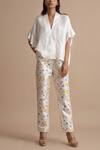 Buy_Kanelle_Off White Silk Top_at_Aza_Fashions