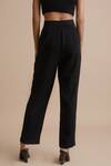 Shop_Kanelle_Black Wool Straight Pant_at_Aza_Fashions