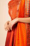 Ekaya Banaras_Maroon Handwoven Banarasi Silk Anarkali With Dupatta_Online_at_Aza_Fashions