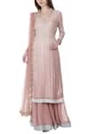 Buy_Bhumika Grover_Pink Embellished Kurta Sharara Set _at_Aza_Fashions