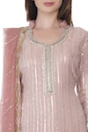 Bhumika Grover_Pink Embellished Kurta Sharara Set _at_Aza_Fashions