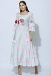 Buy_Itara_Pink Cotton Base Silk Shibori Dress_at_Aza_Fashions