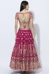 Shop_Esha Koul_Pink Raw Silk Sweetheart Neck Embroidered Bridal Lehenga Set _at_Aza_Fashions