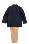 Shop_Minikin_Beige Silk, Taffeta Jacket Set _at_Aza_Fashions