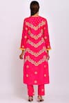 Shop_Swati Vijaivargie_Pink Silk Round Kurta Set _at_Aza_Fashions