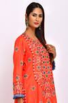 Shop_Swati Vijaivargie_Orange Silk Round Kurta Set _Online_at_Aza_Fashions