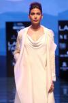Shop_Archana Rao_Off White Moroccan Twill Dress With Embroidered Jacket_at_Aza_Fashions