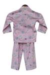 Shop_Fayon Kids_Purple Cotton Printed Pyjama Set _at_Aza_Fashions