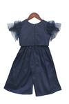 Shop_Fayon Kids_Blue Cotton, Silk, Satin Sequins Embellished Pant Set_at_Aza_Fashions