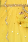 Buy_Fayon Kids_Yellow Net Sequins, Tassels Embellished Draped Anarkali  _Online_at_Aza_Fashions
