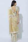 Shop_Prama By Pratima Pandey_Off White Maheshwari Silk Round Handwoven Saree Set  _at_Aza_Fashions