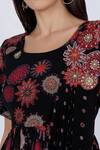 Buy_Natasha J_Black Crepe Round Embellished Dhoti Saree Set _Online_at_Aza_Fashions